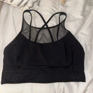 Lululemon Black Strappy Mesh-Back Bralette - Women
